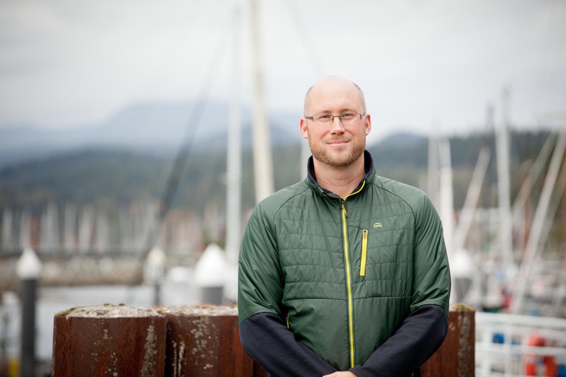 Darick Holler, owner and home inspector at Holler Home Inspections, at the Powell River marina